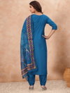 Guzarish By Nsf Cotton Blend Embroidery Worked Kurti With Bottom Dupatta Wholesale Online